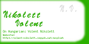 nikolett volent business card